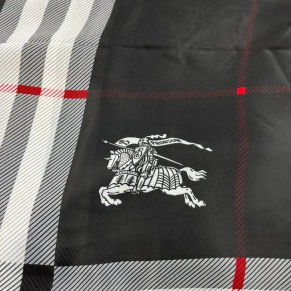 Burberry Black Check Silk Scarf - Picture 3 of 8
